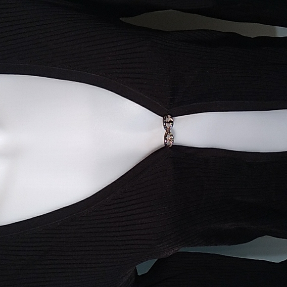 NWOT JUNO SWEATER BY L'AGENCE BLACK RIBBED KNIT - Picture 6 of 13